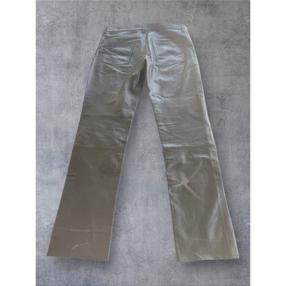 Vtg Black Leather Moto Pants Men’s 38 Biker Rocker Punk Y2K - Picture 2 of 11